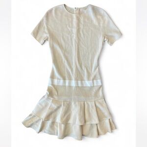 Giambattista Valli Cream Virgin Wool Dress
